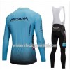 Set Fietsshirt Lange Mouw + Lange Koersbroek 2018 Astana Pro Team N001
